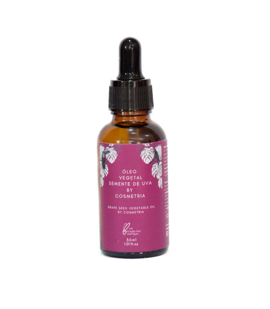 oleo-vegetal-semente-de-uva-cosmetria-frente.jpg Óleo Vegetal de Semente de Uva - 30ml - Imagem 1